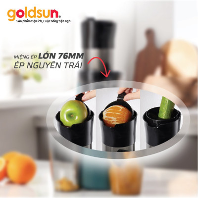 Máy Ép Chậm Trái Cây Goldsun GFJ4500 Nguyên Quả Kiệt Bã Lên Đến 98% Công Suất 200W - Hàng chính hãng