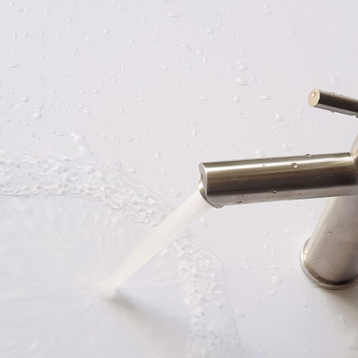 Vòi lavabo nóng lạnh Inox SUS 304 Eurolife EL-1202 (Trắng vàng)