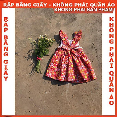 Rập đầm hở lưng cho bé - Rập giấy A0 mã R276 (BẢN VẼ)