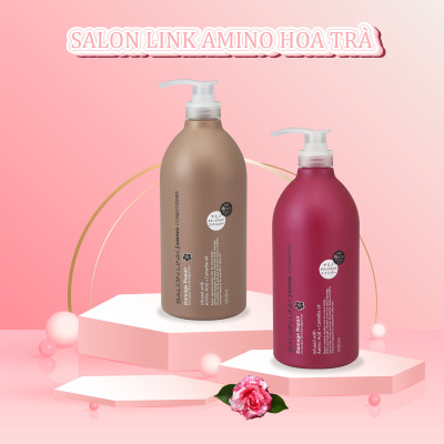 Dầu Gội Đầu Phục Hồi Tóc Hư Tổn Chiết Xuất Hoa Trà Salon Link Amino Shampoo (1000 mL)
