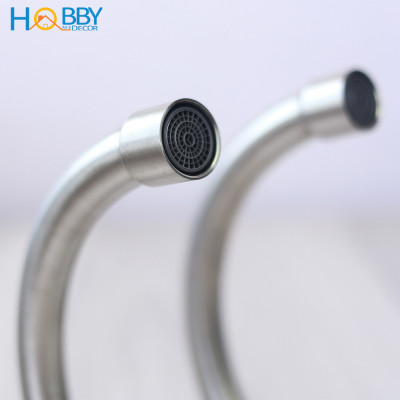 Vòi nước rửa chén 2 đầu lạnh inox 304 có dây cấp Hobby Home Decor RC2D