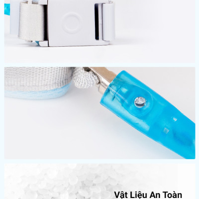 Dây Đai Đeo Tay Chống Lạc KUNBE Dài 2.5M Khóa Nam Châm Cảm Ứng An Toàn Cho Bé