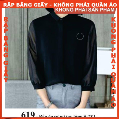 Rập giấy A0 mã 619 (BẢN VẼ) rập áo sơ mi