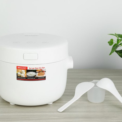 Nồi cơm điện tử Sharp 1.1 lít KS-COM110DV-WH, Công suất 790W - Hàng chính hãng