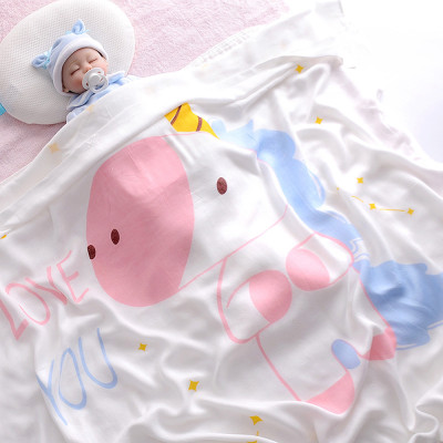 Chăn mền đũi cho bé từ sơ sinh đến tiểu học chất liệu sợi tre thiên nhiên và sợi Cotton, loại siêu mềm mịn, KT: 110x110cm, Bamboo Home - hàng chính hãng BBH01