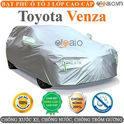 Bạt phủ xe ô tô Toyota Venza vải dù 3 lớp CAO CẤP BPXOT