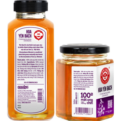 Combo Mật ong rừng Hoa Yên Bạch Honimore 1kg - tăng cường sức đề kháng