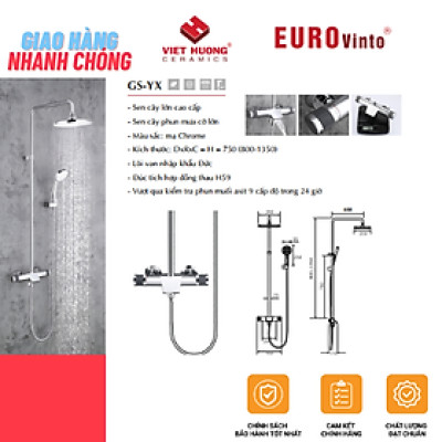 BỘ SEN TẮM ĐỒNG THAU NÓNG LẠNH EUROVINTO CAO CẤP MÃ GS-YX