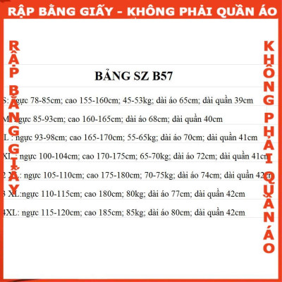 Rập giấy may bộ quần đùi áo ba lỗ B57 (BẢN VẼ)