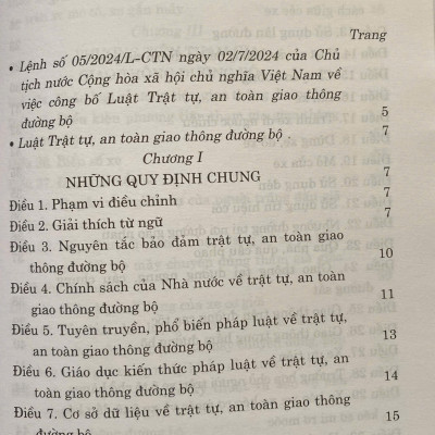 Luật Trật Tự, An Toàn Giao Thông Đường Bộ Năm 2024