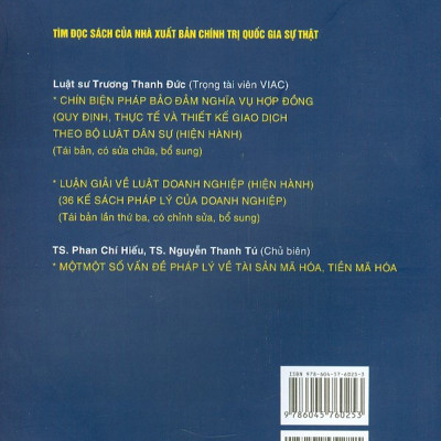 Cẩm Nang Pháp Luật Ngân Hàng (Nhận Diện Những Vấn Đề Pháp Lý) - Tái bản năm 2020