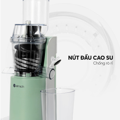 Máy ép chậm Elmich JEE-8723, công suất 250W, hạn chế tách nước, giữ trọn dưỡng chất, gọn nhẹ, tháo lắp dễ dàng, kết hợp với lưới lọc lắp ráp liền với trục vít, dễ dàng vệ sinh - Hàng chính hãng