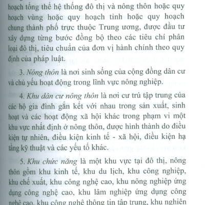 Luật Quy Hoạch Đô Thị Và Nông Thôn Năm 2024