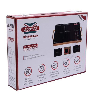 Bếp hồng ngoại đơn không kén nồi công suất 2200W Ladomax HA-666 - Hàng chính hãng