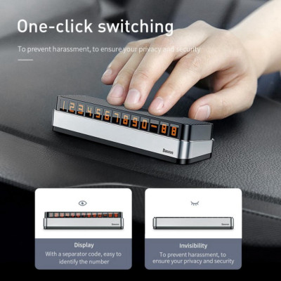 Bảng Điện Thoại Đặt Táp Lô Khi Đỗ Xe Có Phản Quang Thiết Kế Sang Trọng Chính Hãng Baseus