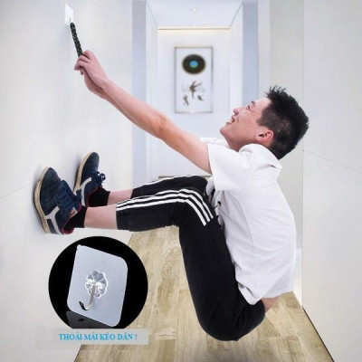 COMBO 10 MÓC TREO DÁN TƯỜNG TRONG SUỐT SIÊC CHẮC