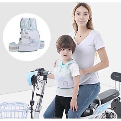 Đai đi xe máy cho bé phản quang, thoáng khí sử dụng khóa 2 cấp bền chắc, chống bui bẩn An Toàn Dây Yếm Chở Trẻ Em Ngồi Trước Sau Cho Bé Trai Gái