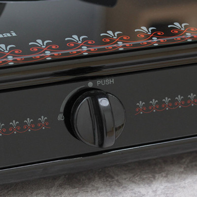 Bếp Gas Dương Rinnai RV-3715GL(FB) - Đen - Hàng Chính Hãng