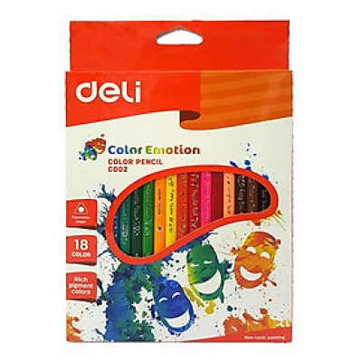 Bút Chì Gỗ 18 Màu Deli C00210
