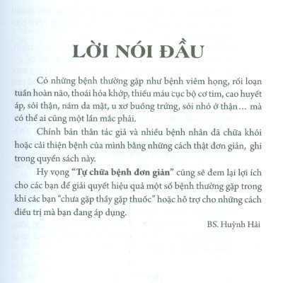 Tự Chữa Bệnh Đơn Giản