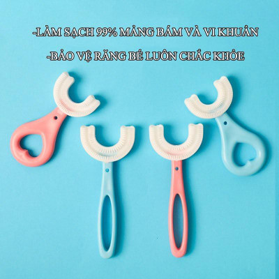 Bàn Chải Đánh Răng Silicon Hình Chữ U Cho Trẻ Em MINIIN - Cho Bé Từ 2 - 6 Tuổi