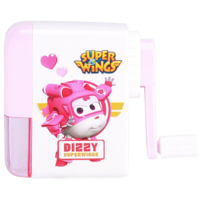 Gọt chì quay tay Deli - hình nhân vật Super Wings - Xanh/Hồng- ER10409