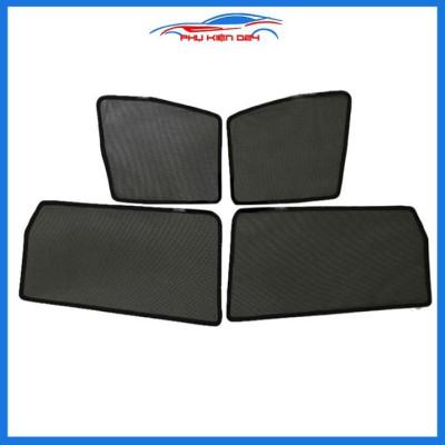 Bộ 4 rèm chắn nắng nam châm Navara 2016-2017-2018-2019-2020 khung cố định chống tia UV
