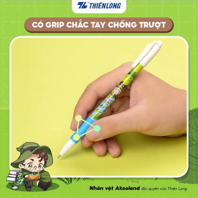 Combo 20 Bút gel Thiên Long GEL-012/AK - Nét viết 0.5mm êm mượt, đầu bút cao cấp, mực đều liên tục, nhân vật Akooland Tahi