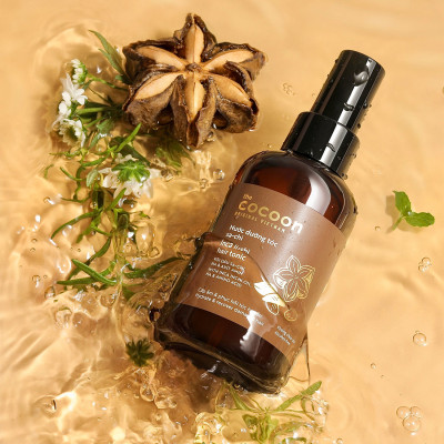 Combo Nước dưỡng tóc Sa-chi Cocoon 140ml + Serum Sa-chi phục hồi tóc Cocoon 70ml