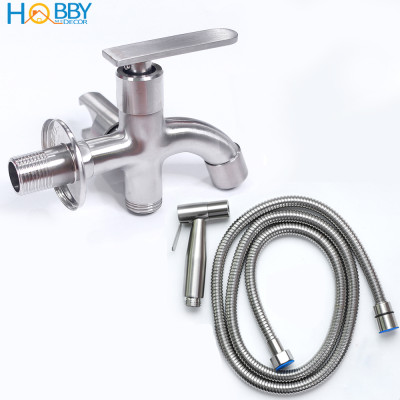 Bộ củ sen và vòi xịt rửa đa năng inox 304 Hobby home decor GXT dây 1.5m