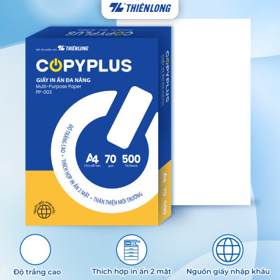 Combo 5/10 Ream giấy A4 70 gsm Thiên Long Copy Plus PP-003 (500 tờ) - Hàng nhập khẩu
