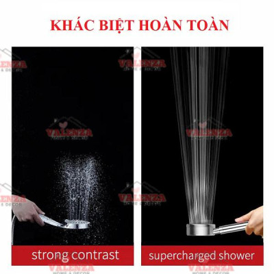 Bộ vòi sen tăng áp nước chảy mạnh, đầy đủ bát sen tăng áp dây sen inox cài sen