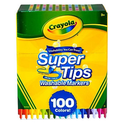 Bộ Bút Lông 100 Màu Super Tips Washable Markers - Crayola 585100