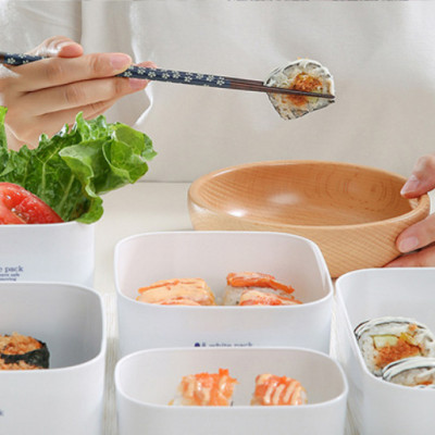 Bộ 09 hộp thực phẩm có nắp đậy an toàn White Pack hàng Made in Japan