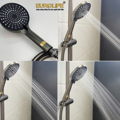 Cây sen nóng lạnh Đồng mạ tĩnh điện màu xám Eurolife EL-SC929 (Xám)