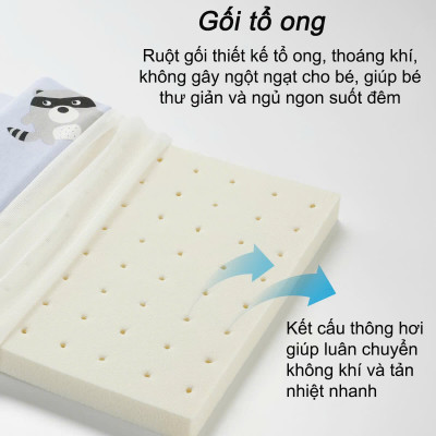 Gối cao su non kuku thế hệ mới siêu mềm mịn và đàn hồi KU-PLUS 29,5x43x2,5cm ku2047 new