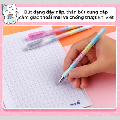 Bút gel Smooth Flowing Gel Ink Thiên Long Điểm 10 TP-GEL039