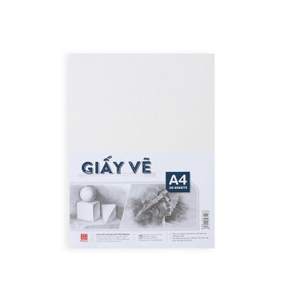 Giấy vẽ Hồng Hà A4 20 tờ  định lượng 160gsm độ trắng tự nhiên - 8116