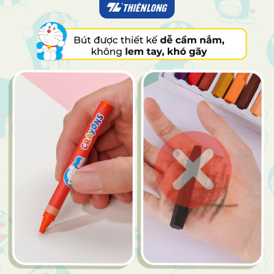 Bút Sáp màu Thiên Long Doraemon CR-C05/DO - 16 màu