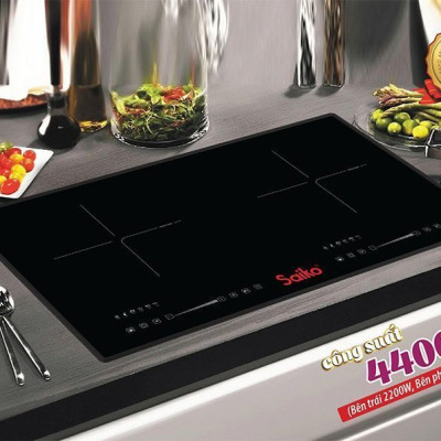 Bếp từ đôi Saiko DIH-4400E made in Malaysia Hàng Chính Hãng