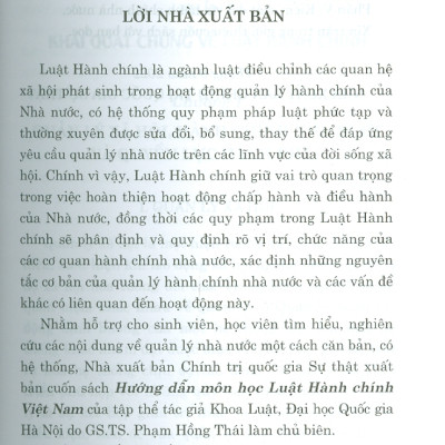 Hướng Dẫn Môn Học Luật Hành Chính Việt Nam