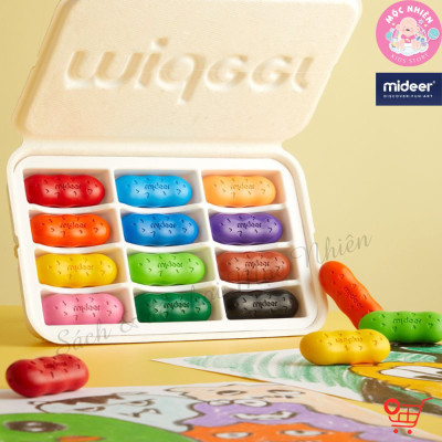 Bút Sáp Màu Lụa Hữu Cơ Quả Đậu Mideer Pease Crayons Cho Bé Từ 18m+