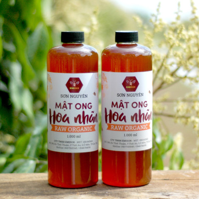 Mật Ong Hoa Nhãn Nguyên Chất 1000ml, món quà giá trị từ thiên nhiên, 