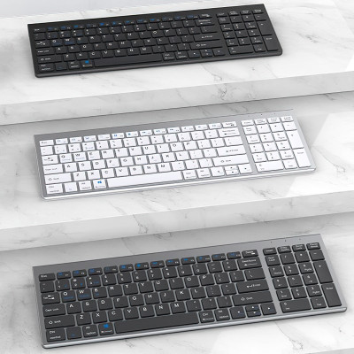 Bàn phím không dây mini W160 - pin sạc - đa kết nối bluetooth 5.0 + 3.0 + Usb wireless 2.4G hàng nhập khẩu