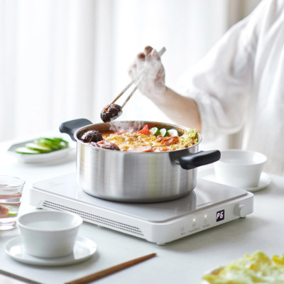 Bếp điện từ LocknLock Bianco Slim Induction Cooker EJI146WHT (Model 2024) Siêu Mỏng, Đa Chế Độ - Hàng Chính Hãng