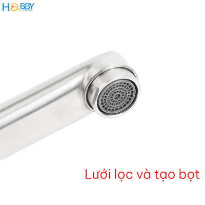 Vòi rửa chén gắn tường dòng lạnh inox 304 Hobby home decor VT4