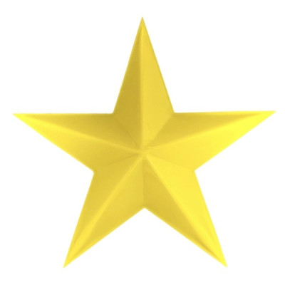 Ngôi sao mica vàng NSM50 50cm 2mm hút nổi