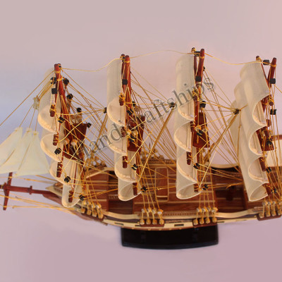 Mô hình tàu thuyền gỗ trang trí France II cao cấp (Thân: 40cm)