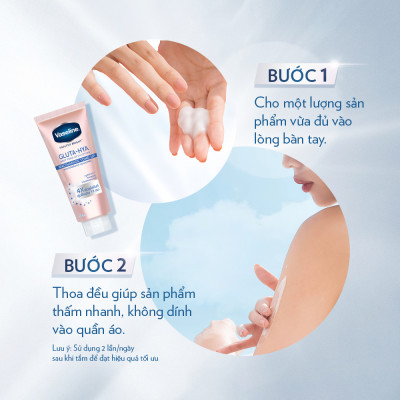 Vaseline Gluta-Hya Dưỡng Thể Nâng Tông Tức Thì Gấp 4 Lần 300ML
