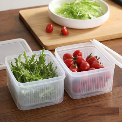 Bộ 3 hộp đựng thực phẩm Nakaya 1100ml vuông - nội địa Nhật Bản